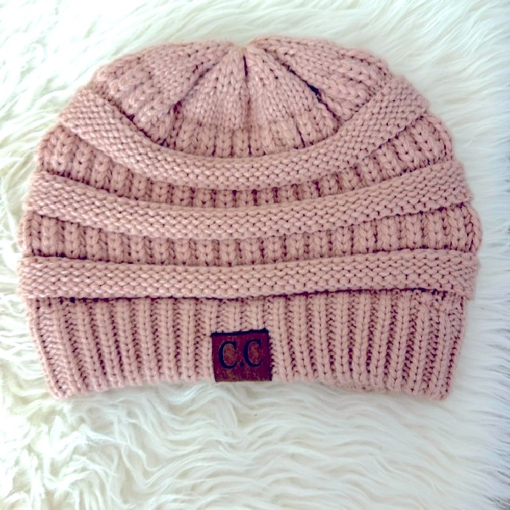 C.C WOMENS Pink Knit Toque!